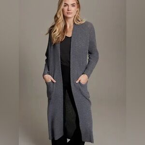 John + Jenn Charcoal Open Front Cardigan